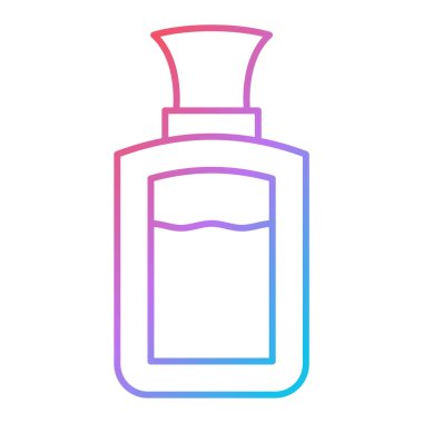 Parfüm şişesi ikonu. Web için kozmetik losyon vektör simgelerinin özet çizimi