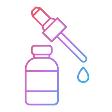 Beyaz arka planda çizgi şişe simgesi izole edildi. vektör illüstrasyonu