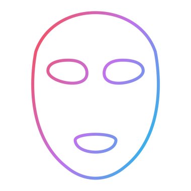 maske simgesi. Web için maskeli vektör simgelerinin özet çizimi