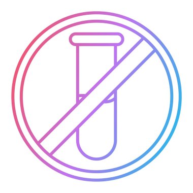 Test tübü simgesinin vektör illüstrasyonu