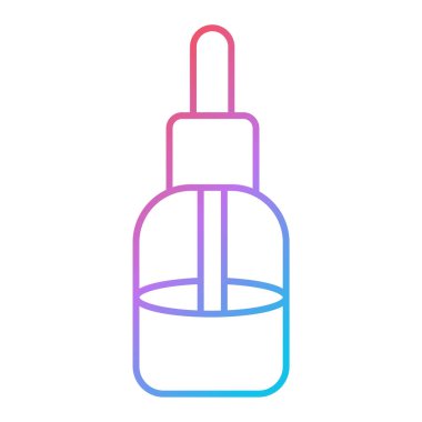 Şişe simgesi. Parfüm taşıyıcısının taslağı. izole düz biçim