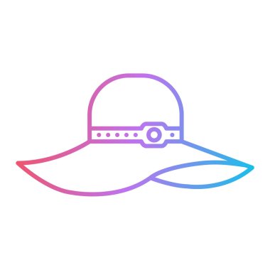 Şapka ikonu. Web için kovboy vektör simgelerinin özet çizimi