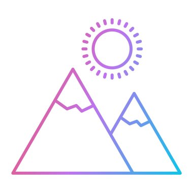 dağ simgesinin vektör illüstrasyonu