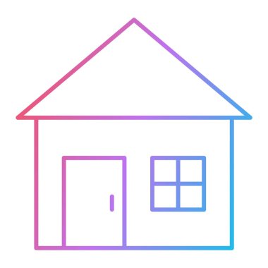 Ev. Web simgesi basit illüstrasyon