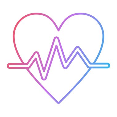 kalp atışı ikonu vektör çizimi grafik tasarımı