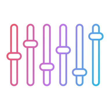 ses eşitleyici simge vektörü. Müzik ekipmanı işareti. izole edilmiş sembol çizimi