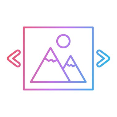 Web ve mobil uygulama için resim çizgisi simgesi