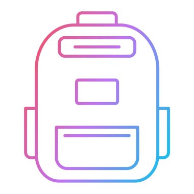 sırt çantası simgesi vektör illüstrasyonu