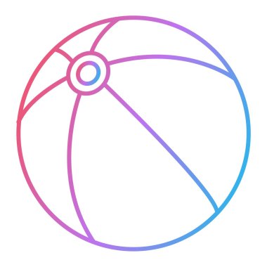 Plaj topu ikonu. Web için oyuncak vektör simgelerinin özet çizimi