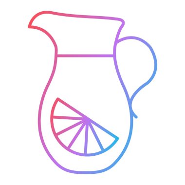 Taze meyve suyu vektörü çizimi olan mason kavanozu