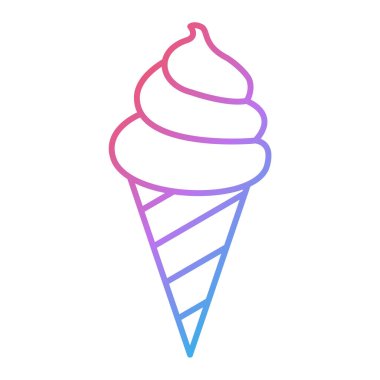 dondurma ikonu vektör illüstrasyonu