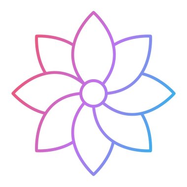 çiçek simgesi vektör illüstrasyonu