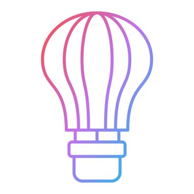 Sıcak hava balonu ikon vektör çizimi tasarımı