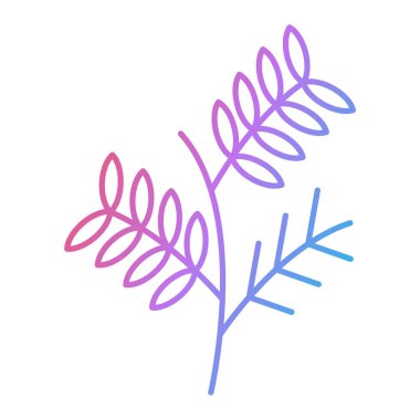 Yaprak simgesi vektör illüstrasyon tasarımlı dal