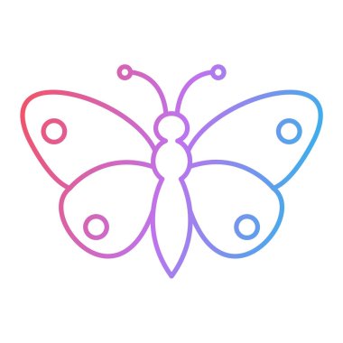 Kelebek simgesi vektör illüstrasyonu