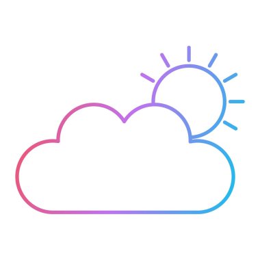 Bulut ikonu. vektör illüstrasyonu