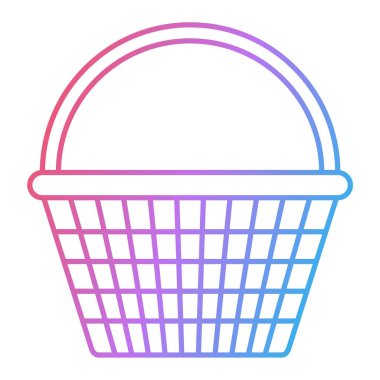 Alışveriş sepeti ikonu. Web için mor dekoratif top vektör simgelerinin basit çizimi