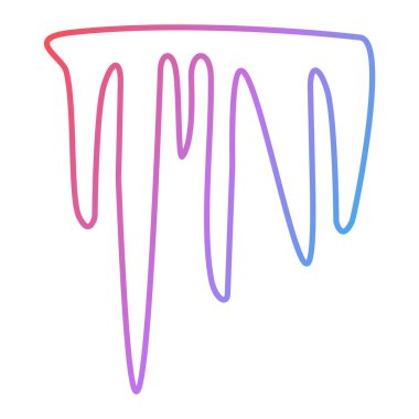 bir karikatür illüstrasyon gökkuşağı gradyan çizgi çizim 