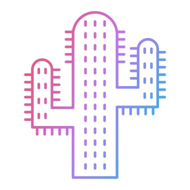 Kaktüs Simgesi Moda Tarzı İzole Arkaplan