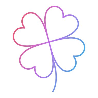 Beyaz arkaplan vektör illüstrasyonunda yonca yaprakları