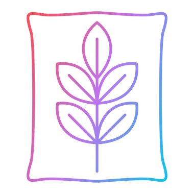 Bir bitki simgesinin vektör illüstrasyonu