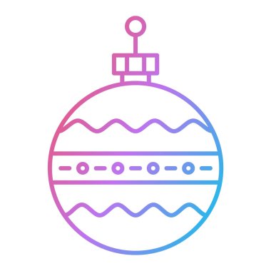 Noel topu ikonu vektör illüstrasyonu