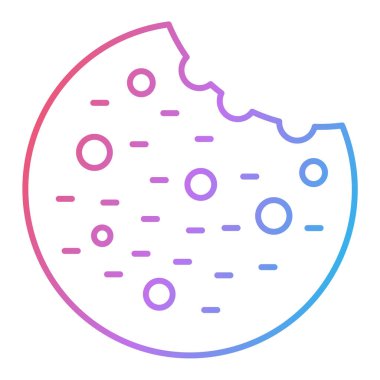 Donut ince çizgi simgesi, ana hat vektör işareti, beyaz üzerine izole edilmiş doğrusal resim. Sembol, logo illüstrasyonu