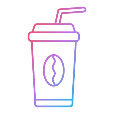 Kahve fincanı ikonu. Taslak içecek vektör illüstrasyonu. beyaz arkaplanda izole