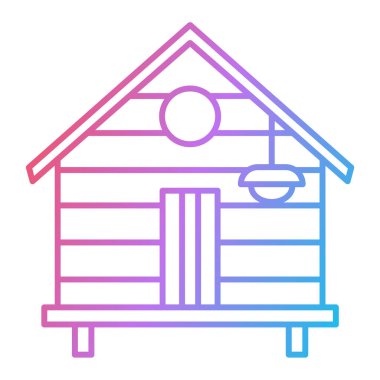 çiftlik evi ikonu vektör illüstrasyon tasarımı