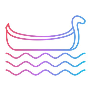 Deniz dalgası ikon vektörü. İnce çizgi işareti. izole edilmiş sınır sembolü çizimi