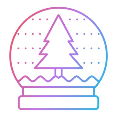 Kar ikonu vektör illüstrasyon tasarımlı Noel ağacı