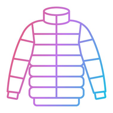 Kışlık kıyafet ikonu. vektör illüstrasyonu