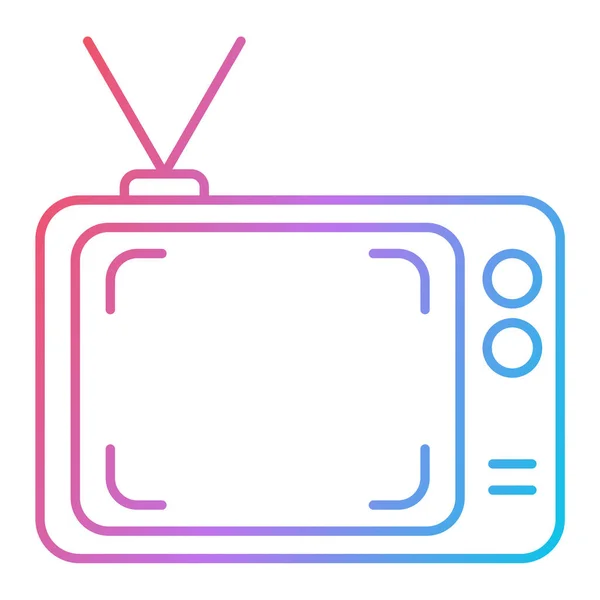 Icône Télévision Rétro Illustration Schématique Des Icônes Vectorielles Télévision Pour — Image vectorielle