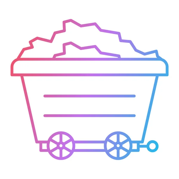 Illustration Wheelbarrow Cart Basket Ice Cream — ストックベクタ