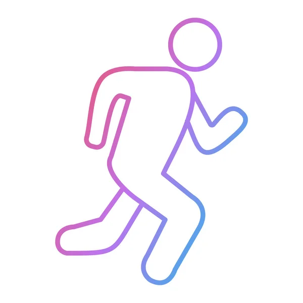 Hombre Corriendo Avatar Icono Actividad Deportiva Concepto Fitness Vector Ilustración — Archivo Imágenes Vectoriales