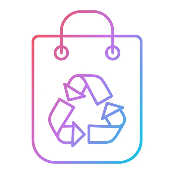 Einkaufstasche Mit Recycling Symbol Icon Vektor Illustration Design — Stockvektor