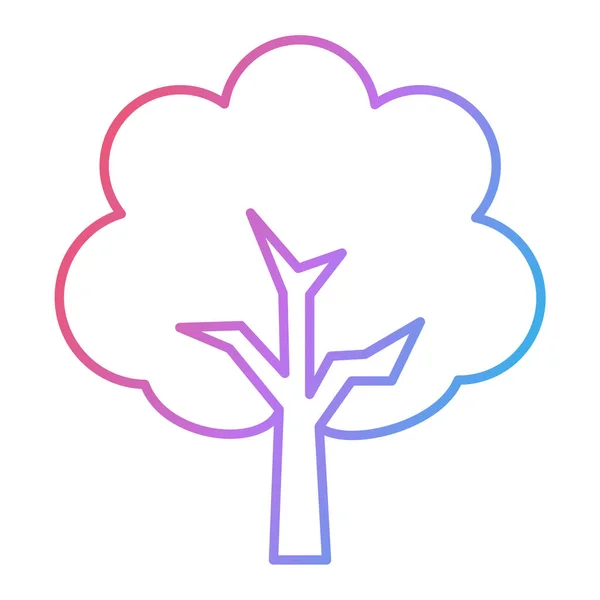 Árvore Com Folhas Ícone Vetor Ilustração Design — Vetor de Stock