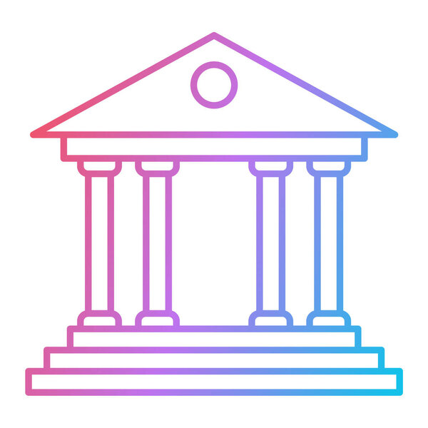 иконка здания банка. набросок изображения векторного символа суда веб-дизайн