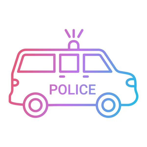 Police Van Icon Vector Illustration — стоковый вектор