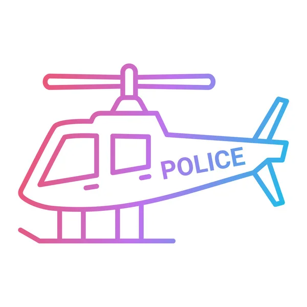 Rendőrségi Helikopter Ikon Vektor Illusztráció — Stock Vector