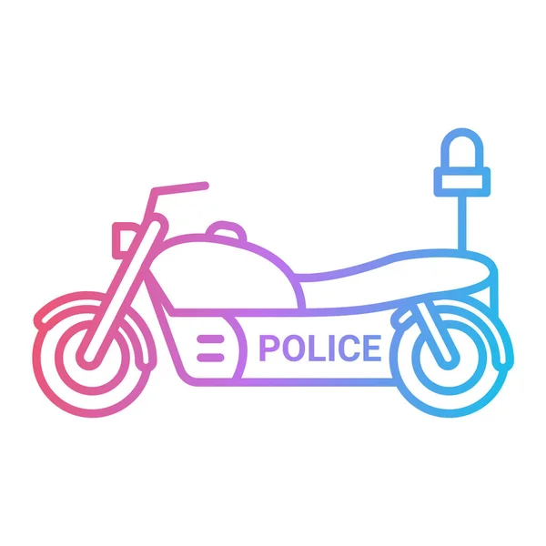 Police Scooter Icon Vector Illustration —  Vetores de Stock