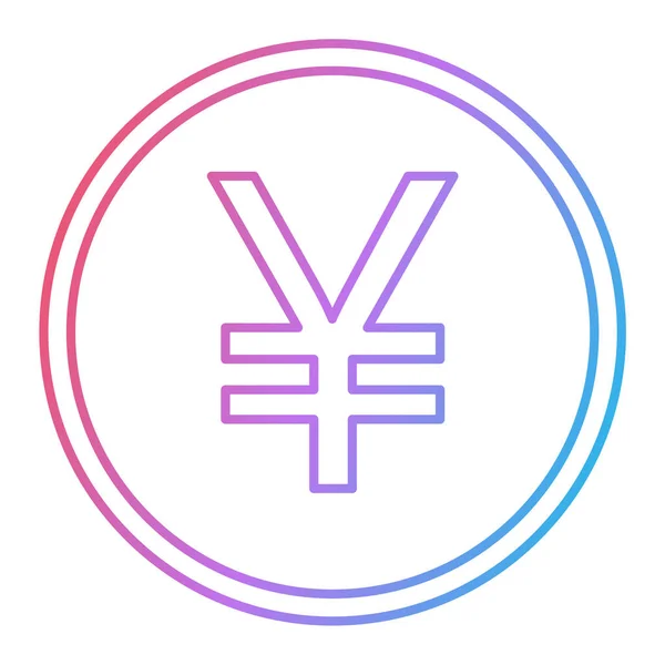 Yen Icône Vectoriel Illustration — Image vectorielle