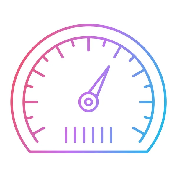 Speedometer Icon Flat Illustration Gauge Vector Icons Web — 스톡 벡터