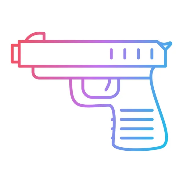 Icono Del Arma Esquema Ilustración Los Iconos Vectoriales Pistola Para — Archivo Imágenes Vectoriales