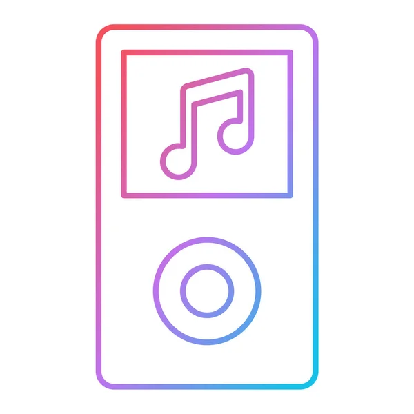 Music Player Icon Vector Illustration — Stock Vector