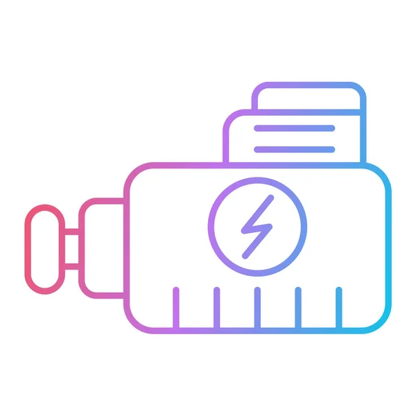 Battery Charge Icon Outline Illustration Electric Heater Vector Icons Web — Stock Vector