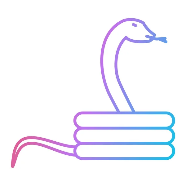 Ilustração Vetorial Elemento Ícone Isolado Serpente —  Vetores de Stock