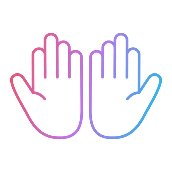 Hand Met Handschoenen Icoon Vectorillustratie — Stockvector