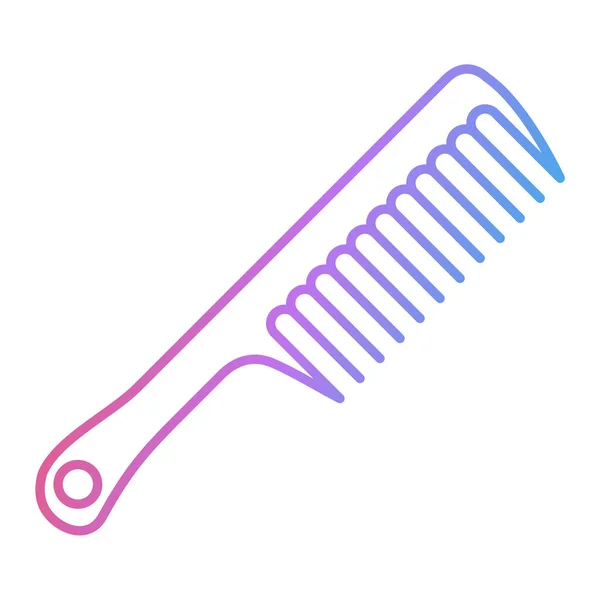 Comb Icon Cartoon Hairbrush Vector Symbol Web Design Isolated White — Stockvektor