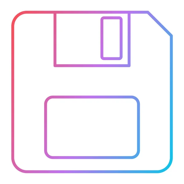 Floppy Disk Icoon Trendy Stijl Geïsoleerde Achtergrond — Stockvector